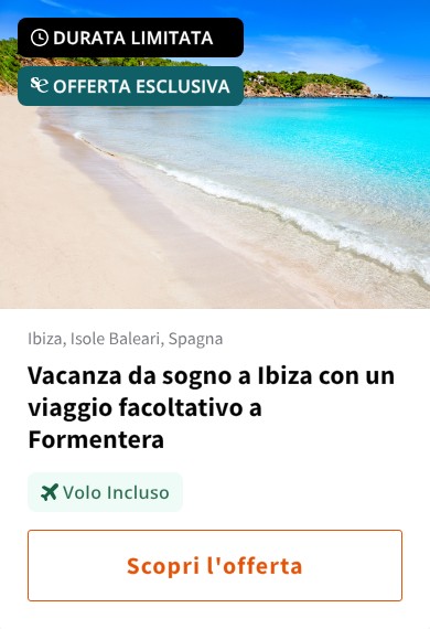 Vacanza da sogno a Ibiza con un viaggio facoltativo a Formentera