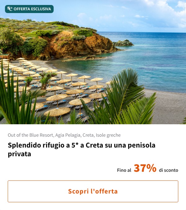 Splendido rifugio a 5* a Creta su una penisola privata