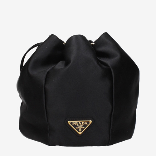 Prada Shoulder Bags Women Satin Black