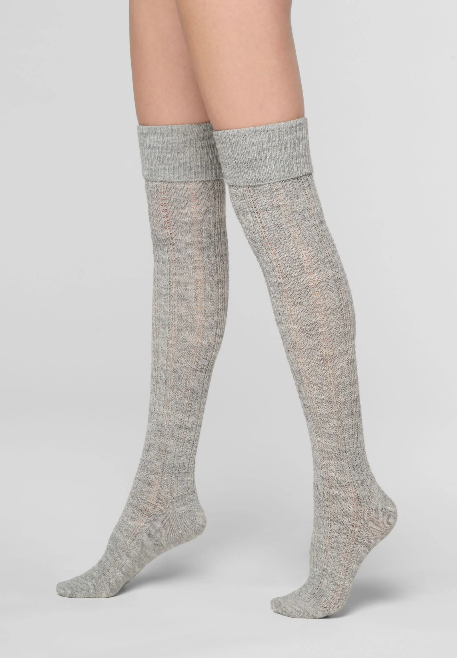 Image of Parigina Traforata Soft Knit - Grigio Melange
