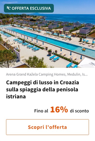 Campeggi di lusso in Croazia sulla spiaggia della penisola istriana