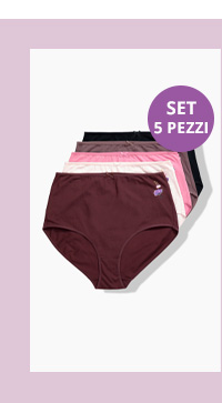Confezione da 5 slip in vari colori
