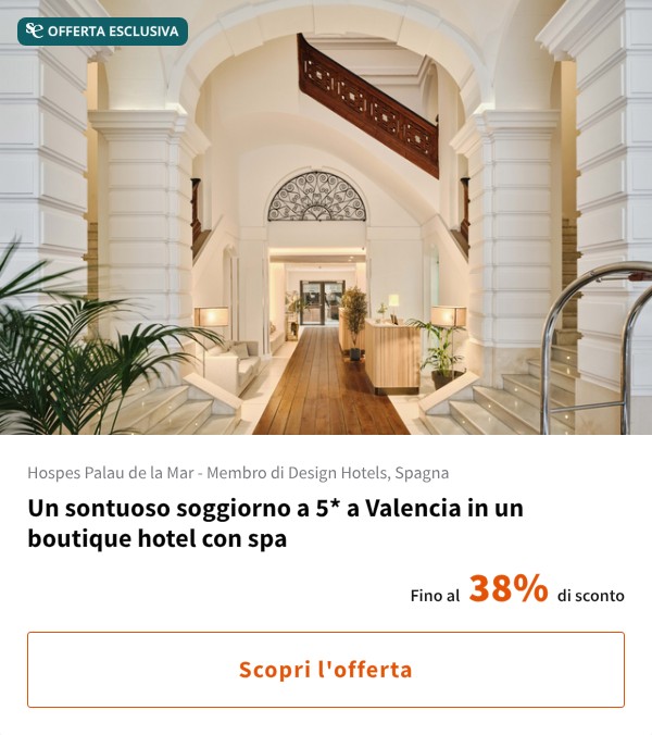 Un sontuoso soggiorno a 5* a Valencia in un boutique hotel con spa