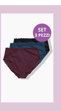 Midi slip eleganti in confezione da 3 con delicato pizzo