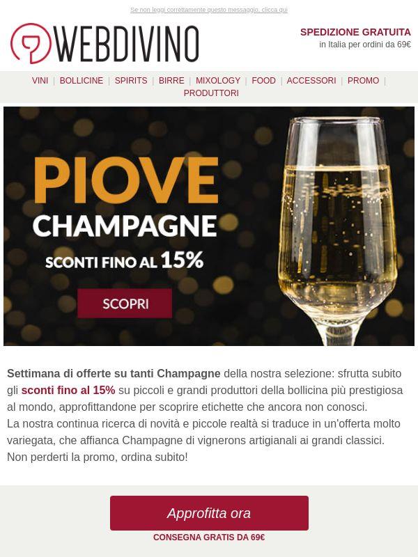 Champagne Days 🥂 Fino al -15% sulla selezione
