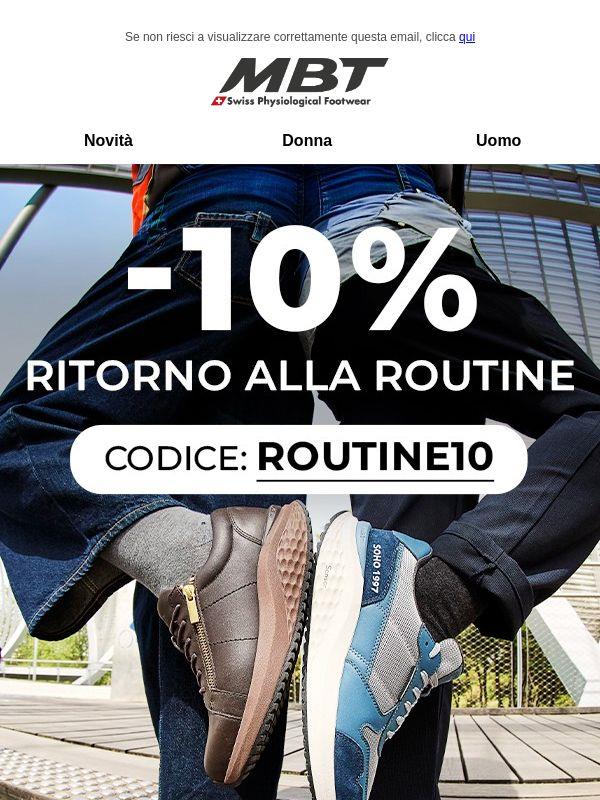 -10% per tornare alla routine