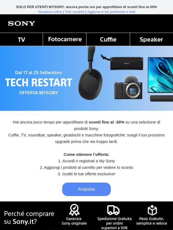 La tua occasione per rinnovare la tecnologia sta per finire.