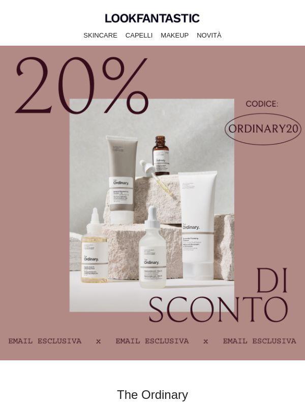 -20% su The Ordinary | Email esclusiva