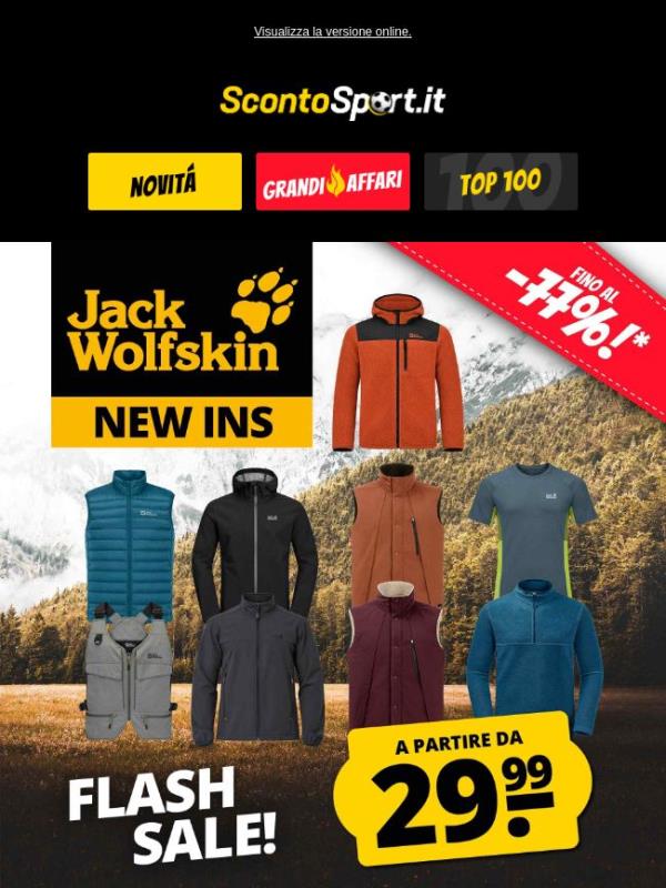 Novità Jack Wolfskin in offerta lampo 🤩