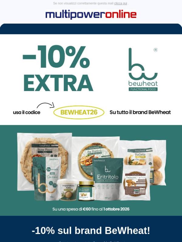 ✨-10% sul brand BeWheat! 🤩