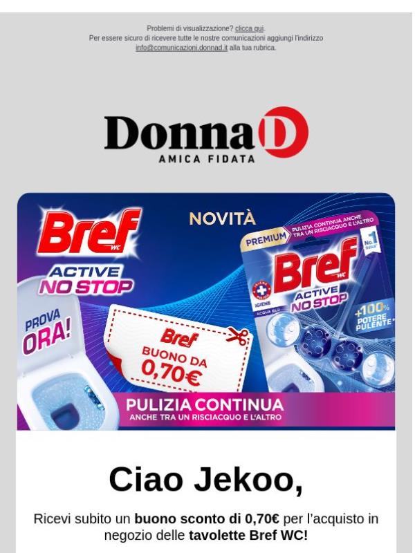 0,70€ di sconto per un bagno profumato 24 ore su 24!