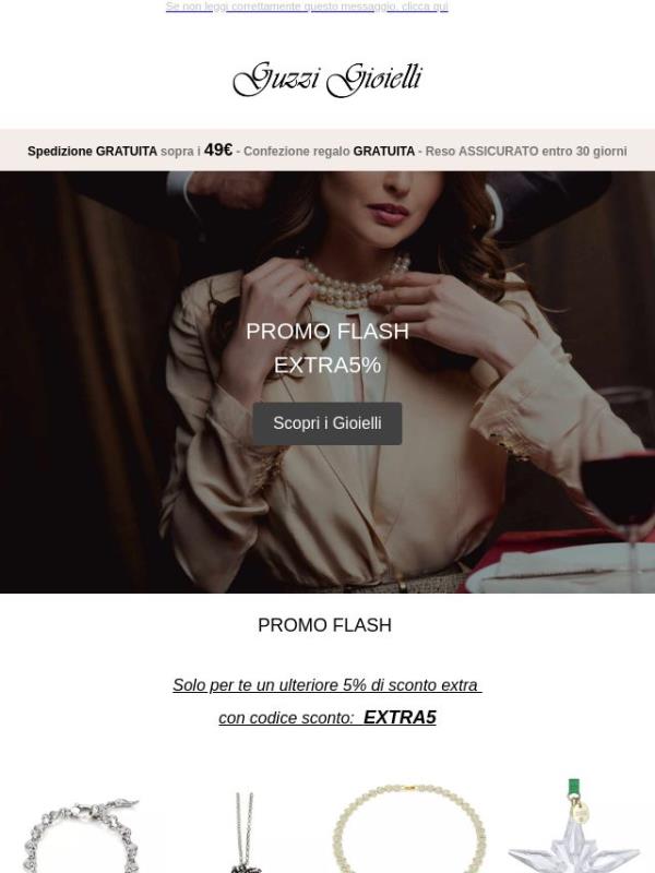 PROMO FLASH - EXTRA 5% Su tutto il catalogo