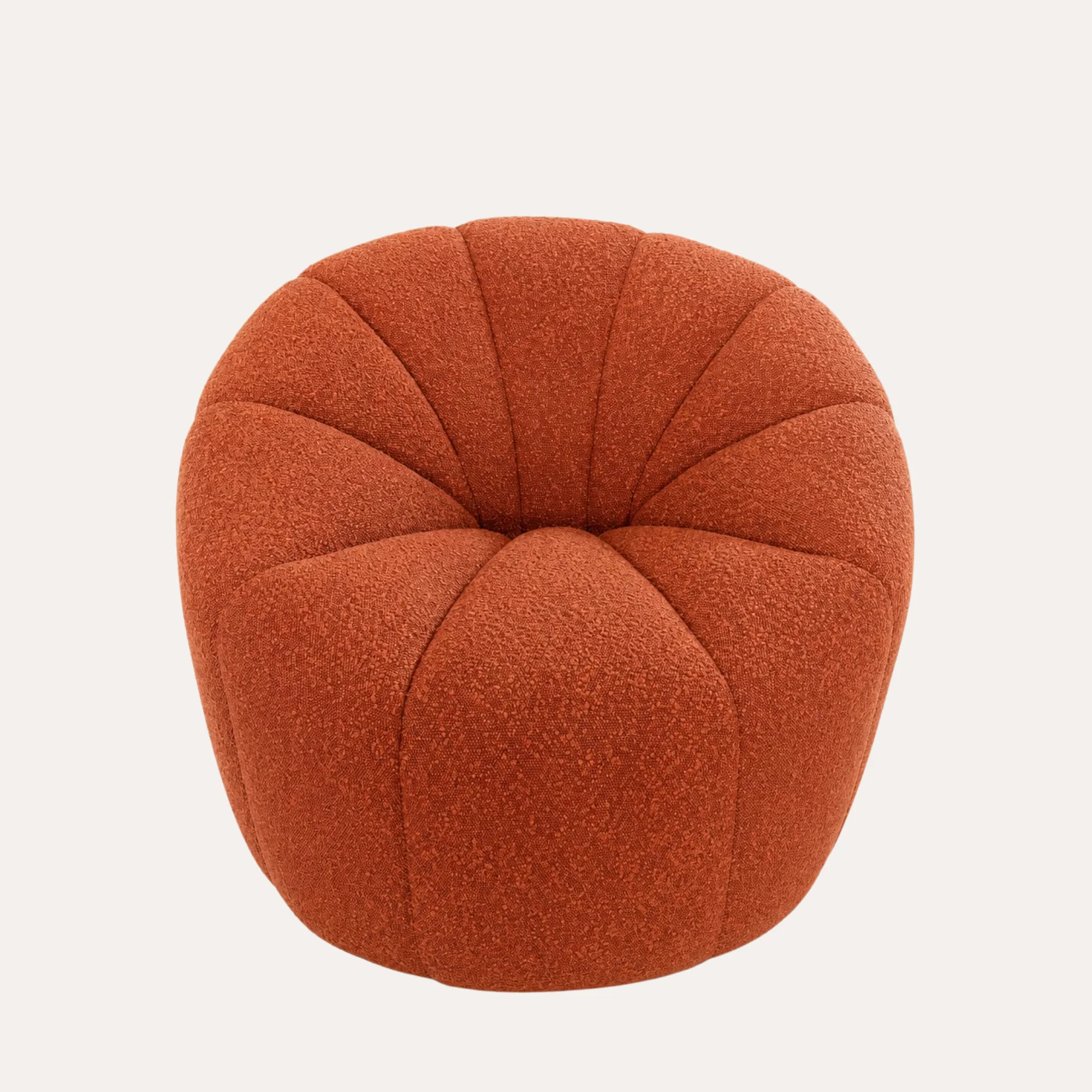 Image of Poltrona in Tessuto Bouclé Arancione 83x70x44 cm