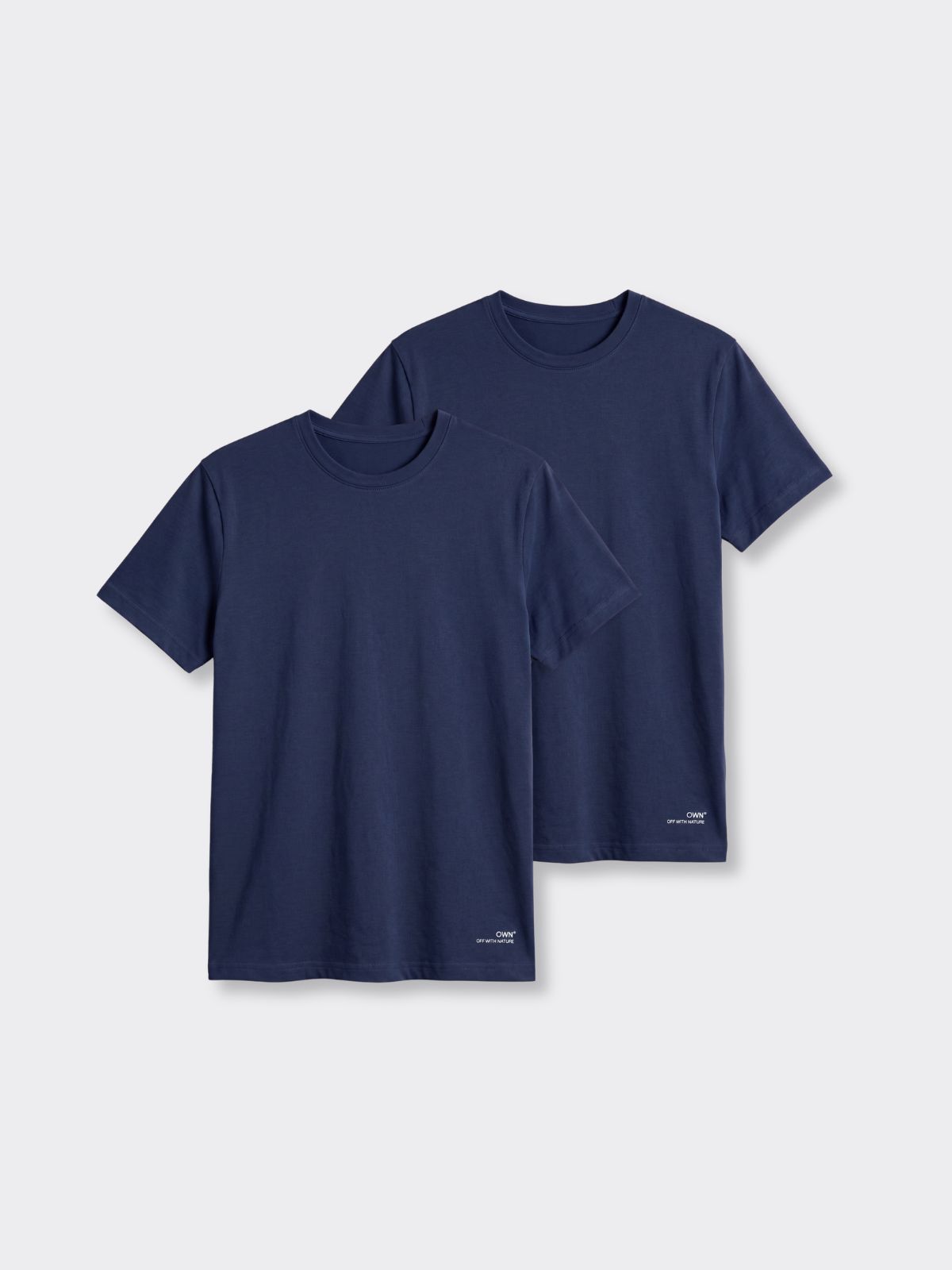 T-Shirt Girocollo Elasticizzata Blu - Set da 2
