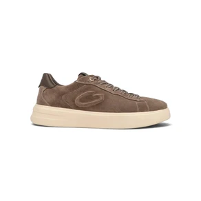 Sneakers Bassa Uomo in Camoscio Taupe | Alberto Guardiani