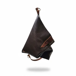 Spatarella Borsa Sacca con Tracolla in Pelle Marrone