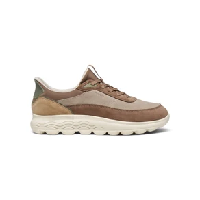 Spherica Plus Sneakers Donna Bassa in Pelle e Tessuto Beige Multi | Geox
