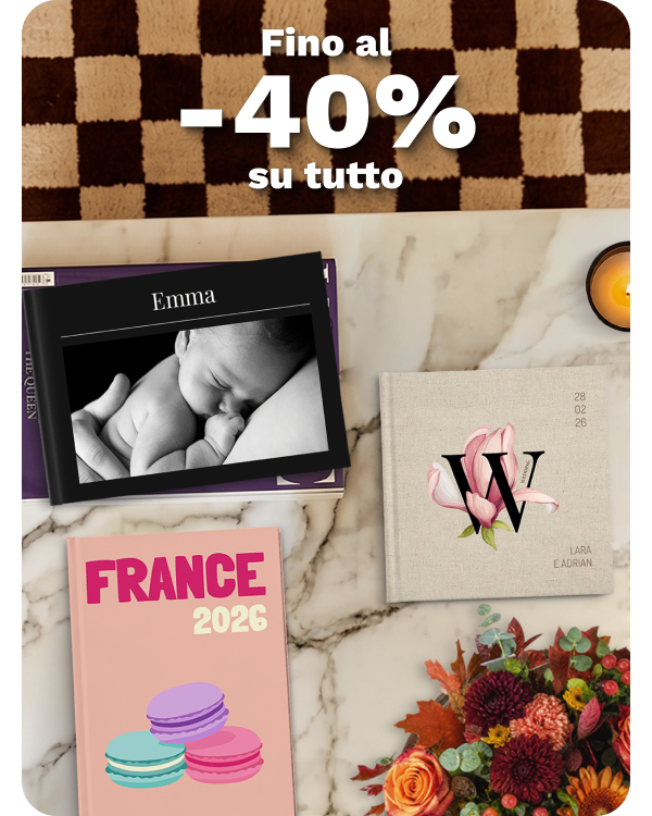 Fino al -40% su tutto: approfittane per arredare con i FotoLibri