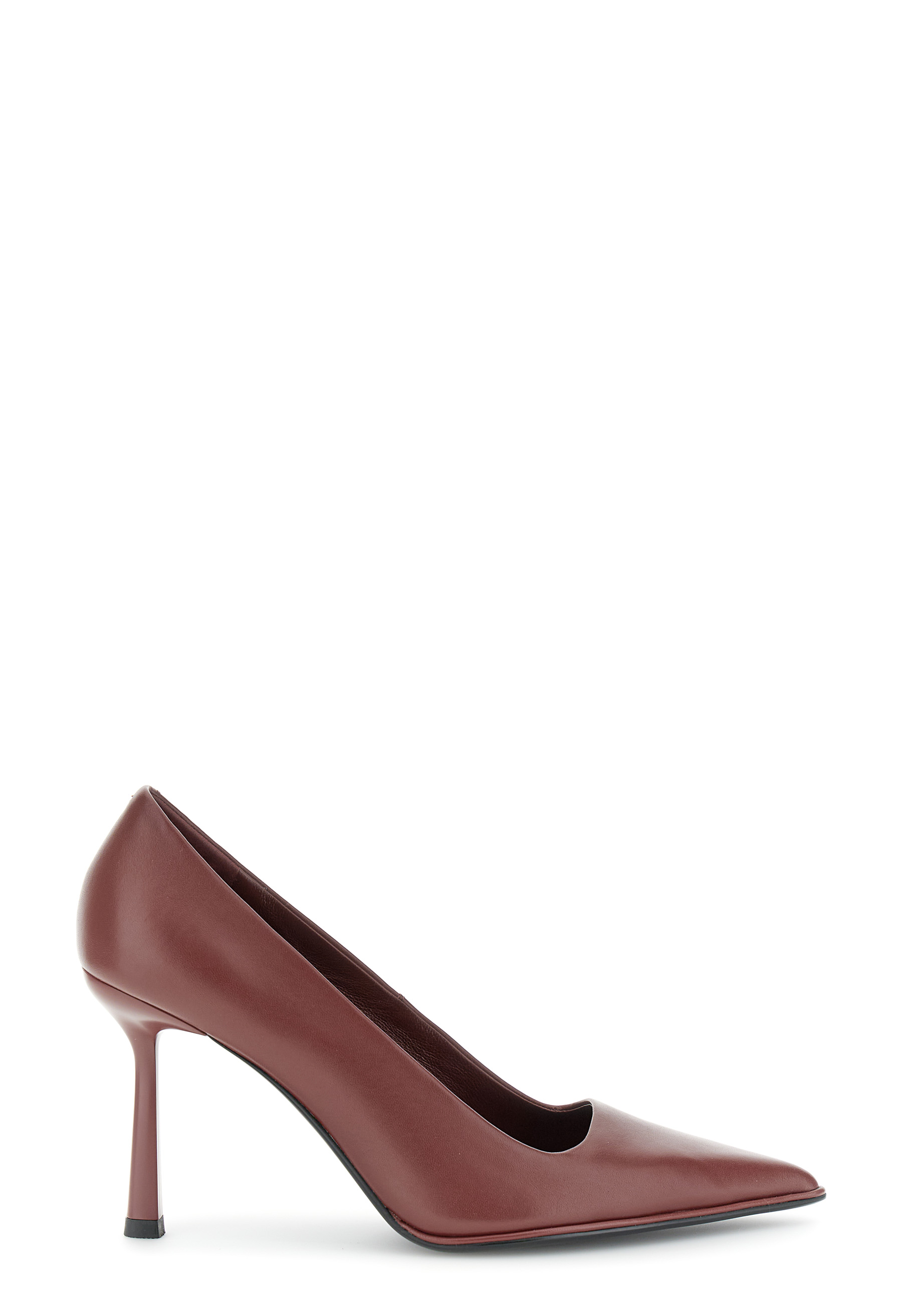 Image of décolleté in nappa bordeaux