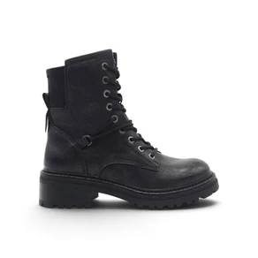 Anfibio Combat Donna con Lacci e Zip Nero | Jeep