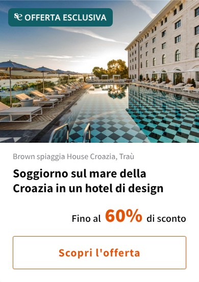 Soggiorno sul mare della Croazia in un hotel di design