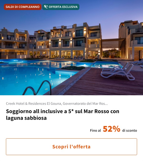 Soggiorno all inclusive a 5* sul Mar Rosso con laguna sabbiosa