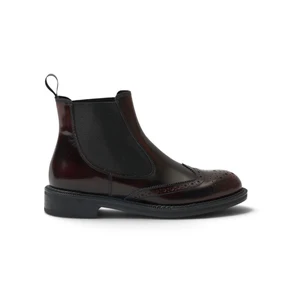 Stivaletti Chelsea Oxford Donna in Pelle Bordo | Frau