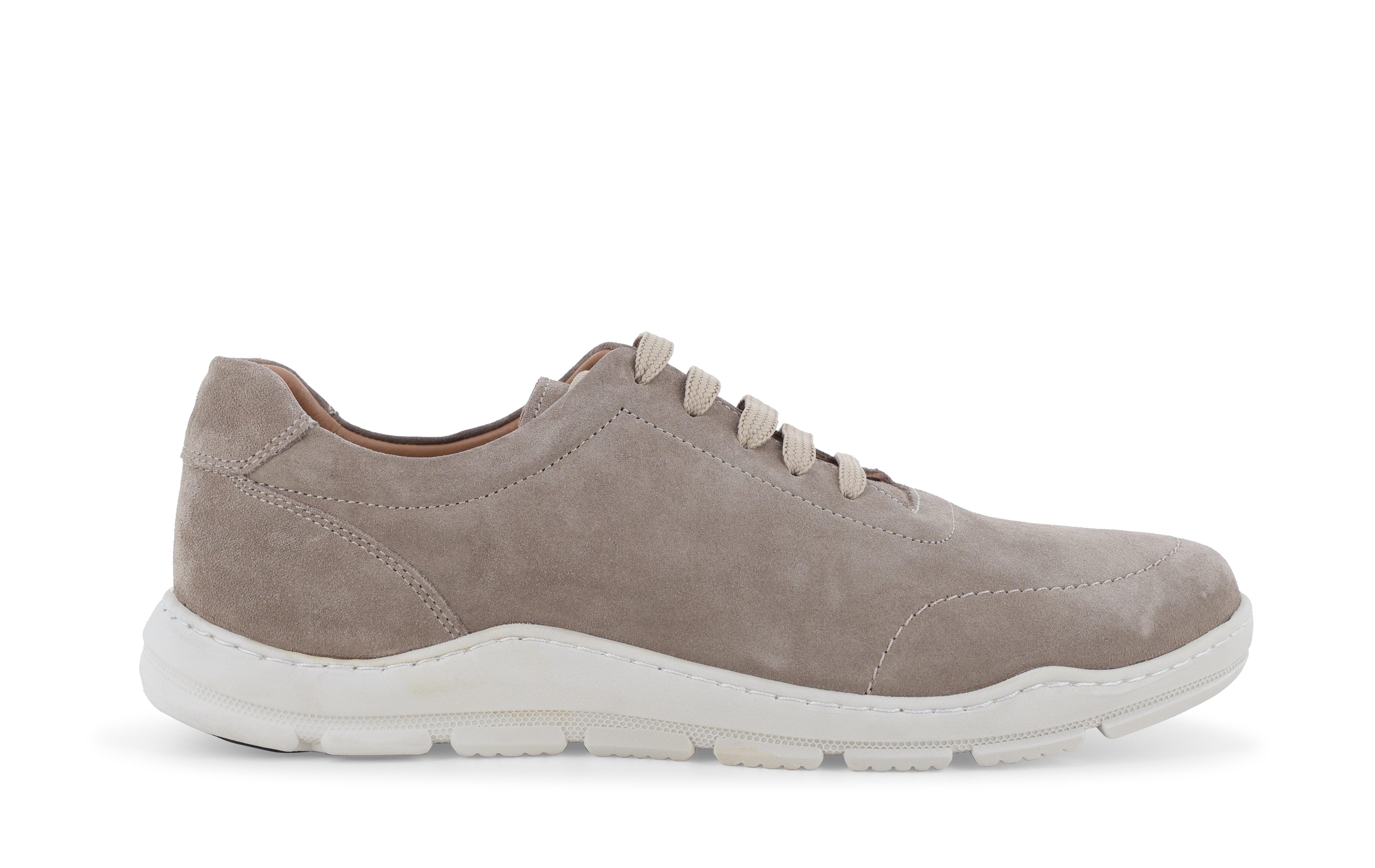 Sneaker in camoscio tortora con suola leggera u56051q