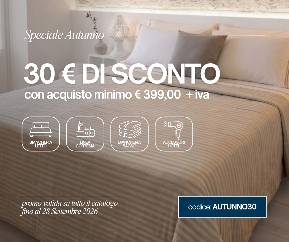 30 euro di sconto con il codice AUTUNNO30