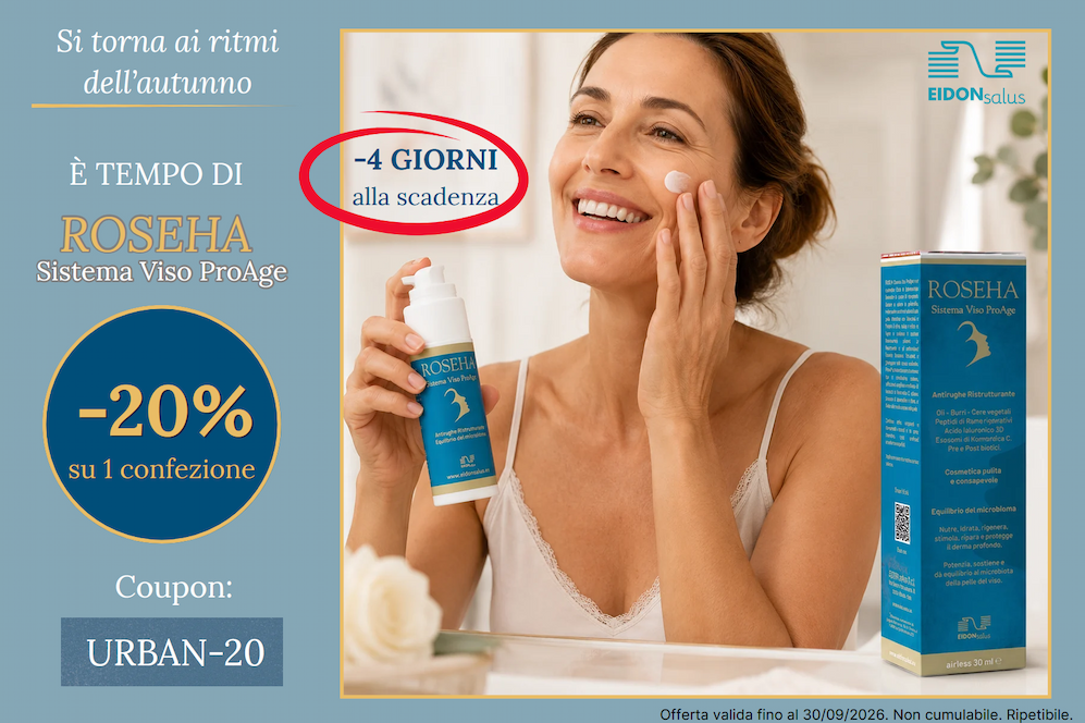 Ultimi 4 giorni per approfittare del 20% su Roseha Sistema Viso ProAge