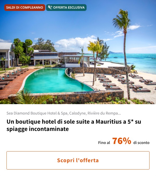 Un boutique hotel di sole suite a Mauritius a 5* su spiagge incontaminate