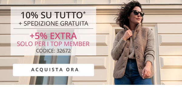 10% su tutto + Spedizione gratuita, Codice: 32672