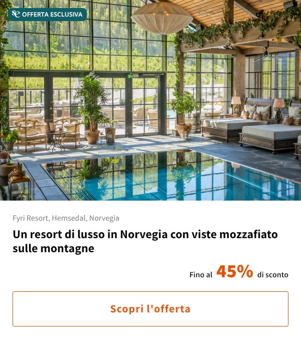 Un resort di lusso in Norvegia con viste mozzafiato sulle montagne