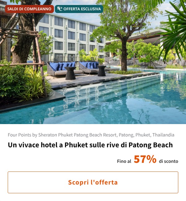 Un vivace hotel a Phuket sulle rive di Patong Beach