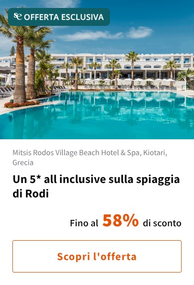 Un 5* all inclusive sulla spiaggia di Rodi