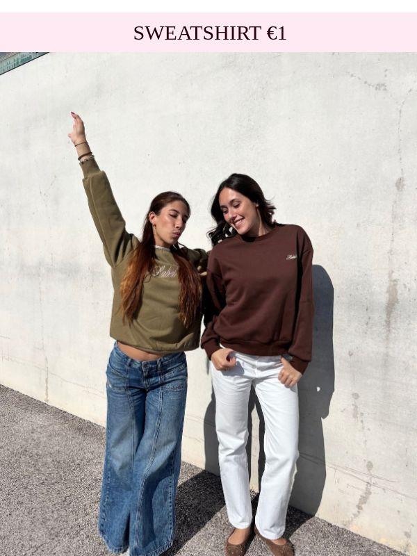 Hurry! Sweatshirt for ONLY €1! 🎉