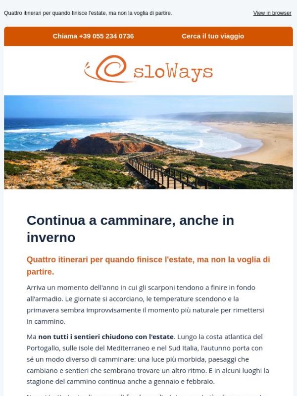 Continua a camminare, anche in inverno