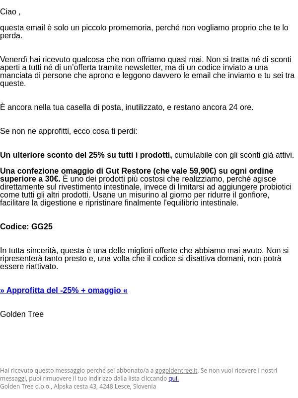 Avevi visto questa email?