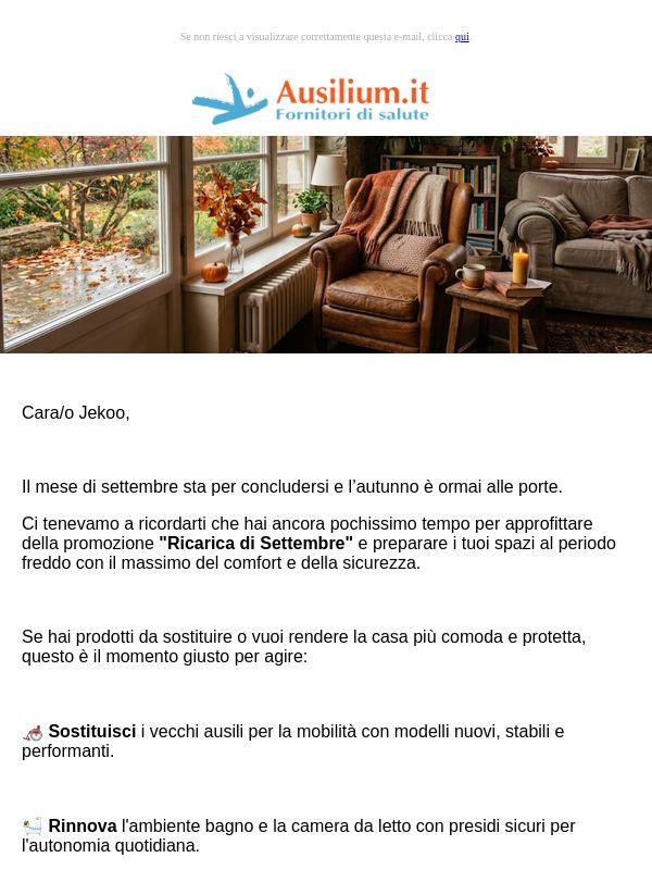 ⏳ Ultimi giorni: i tuoi 15€ di sconto per l'autunno stanno per scadere