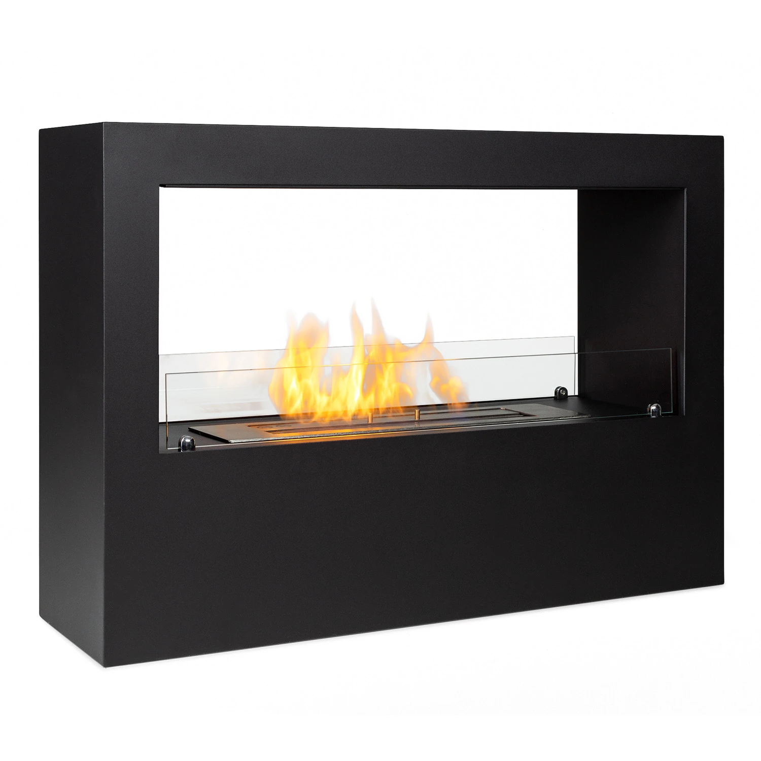 Fiamme Scoppi 2,7kW 5-6h Camino a Bioetanolo Nero