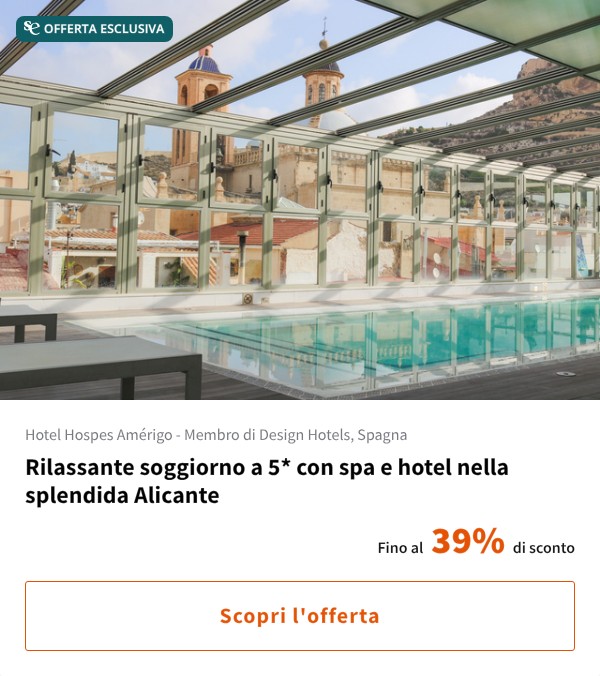 Rilassante soggiorno a 5* con spa e hotel nella splendida Alicante