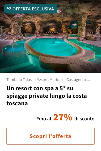 Un resort con spa a 5* su spiagge private lungo la costa toscana