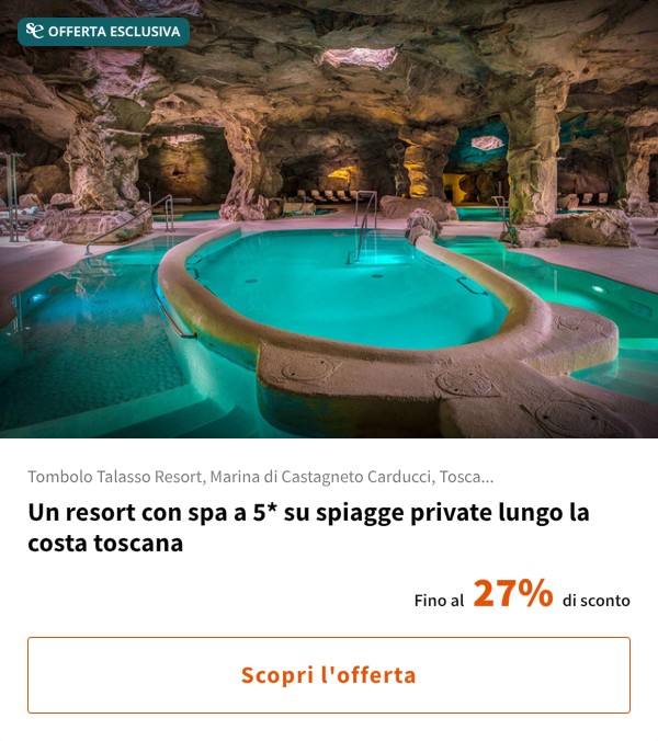 Un resort con spa a 5* su spiagge private lungo la costa toscana