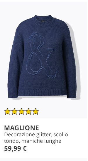 Elegante maglione con applicazione glitter
