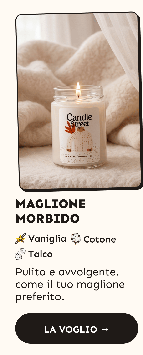 Maglione morbido. Pulito e avvolgente, come il tuo maglione preferito.