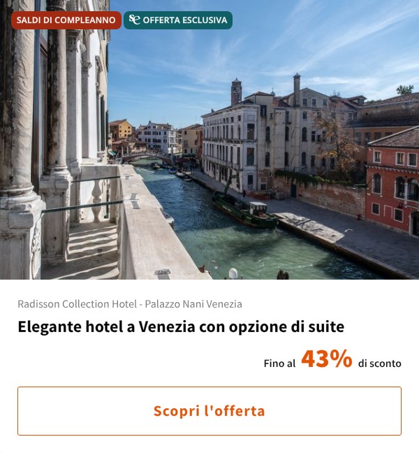 Elegante hotel a Venezia con opzione di suite