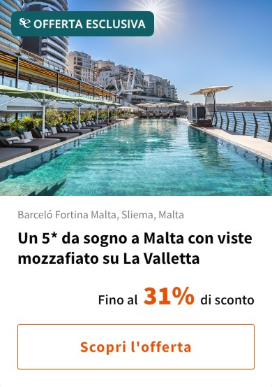 Un 5* da sogno a Malta con viste mozzafiato su La Valletta
