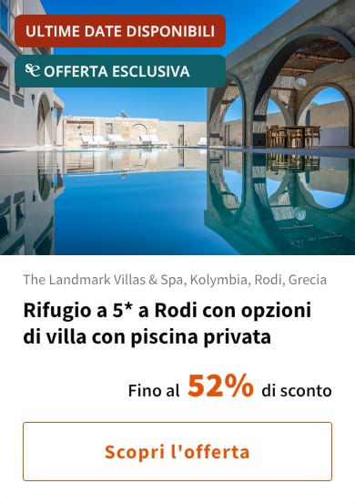 Rifugio a 5* a Rodi con opzioni di villa con piscina privata