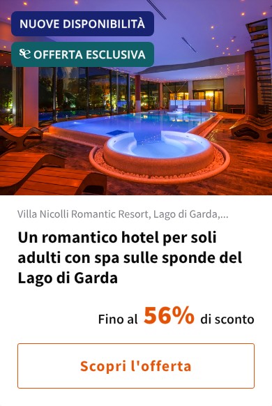 Un romantico hotel per soli adulti con spa sulle sponde del Lago di Garda