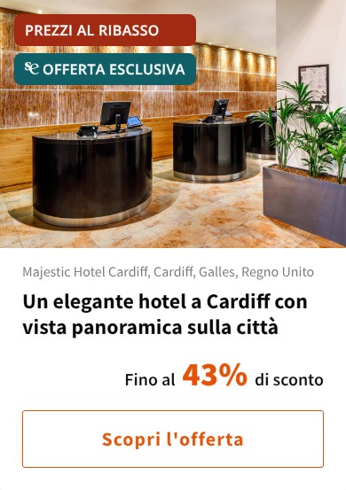 Un elegante hotel a Cardiff con vista panoramica sulla città